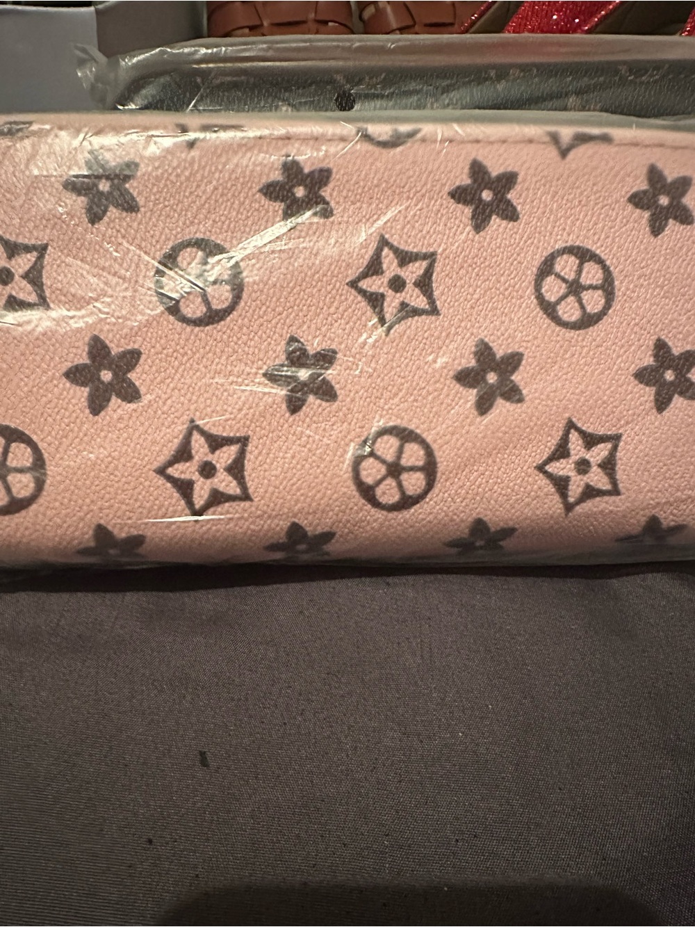 Pink Monogram Pattern Women's Wallet